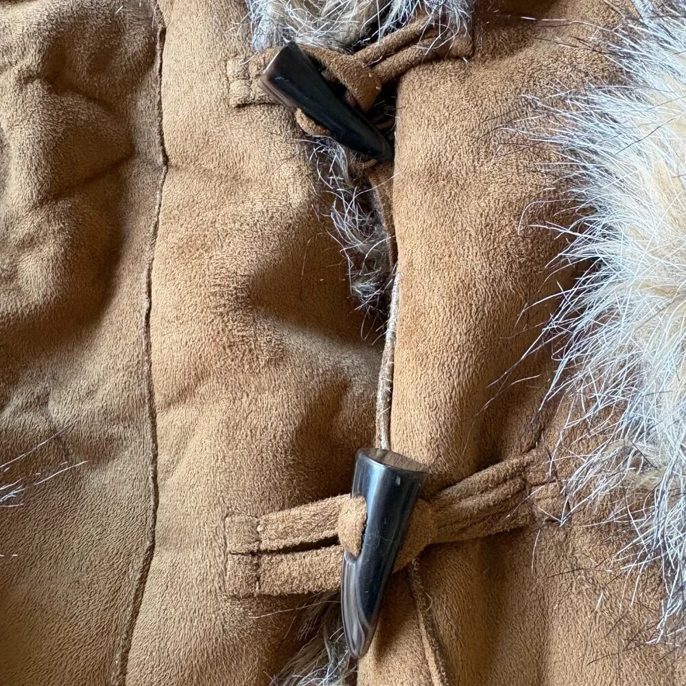 Avenue Faux Suede Shearling Coat – Penny Lane Style – Size 14/16 - Picture 5 of 11